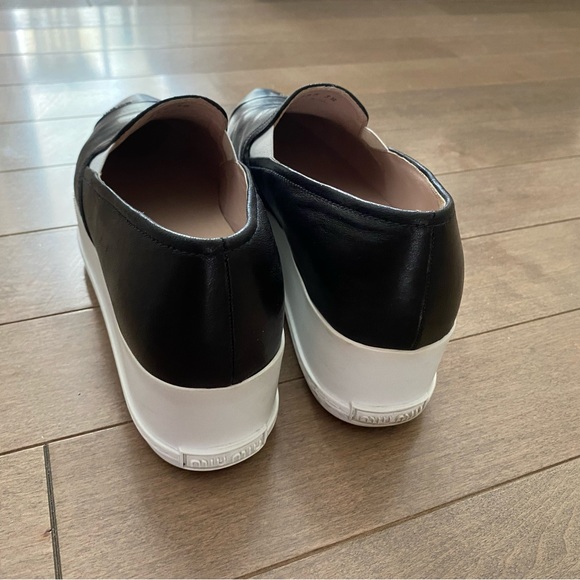 Mui Mui Black Toe Cap Platform Slip-On Sneakers - Picture 6 of 10